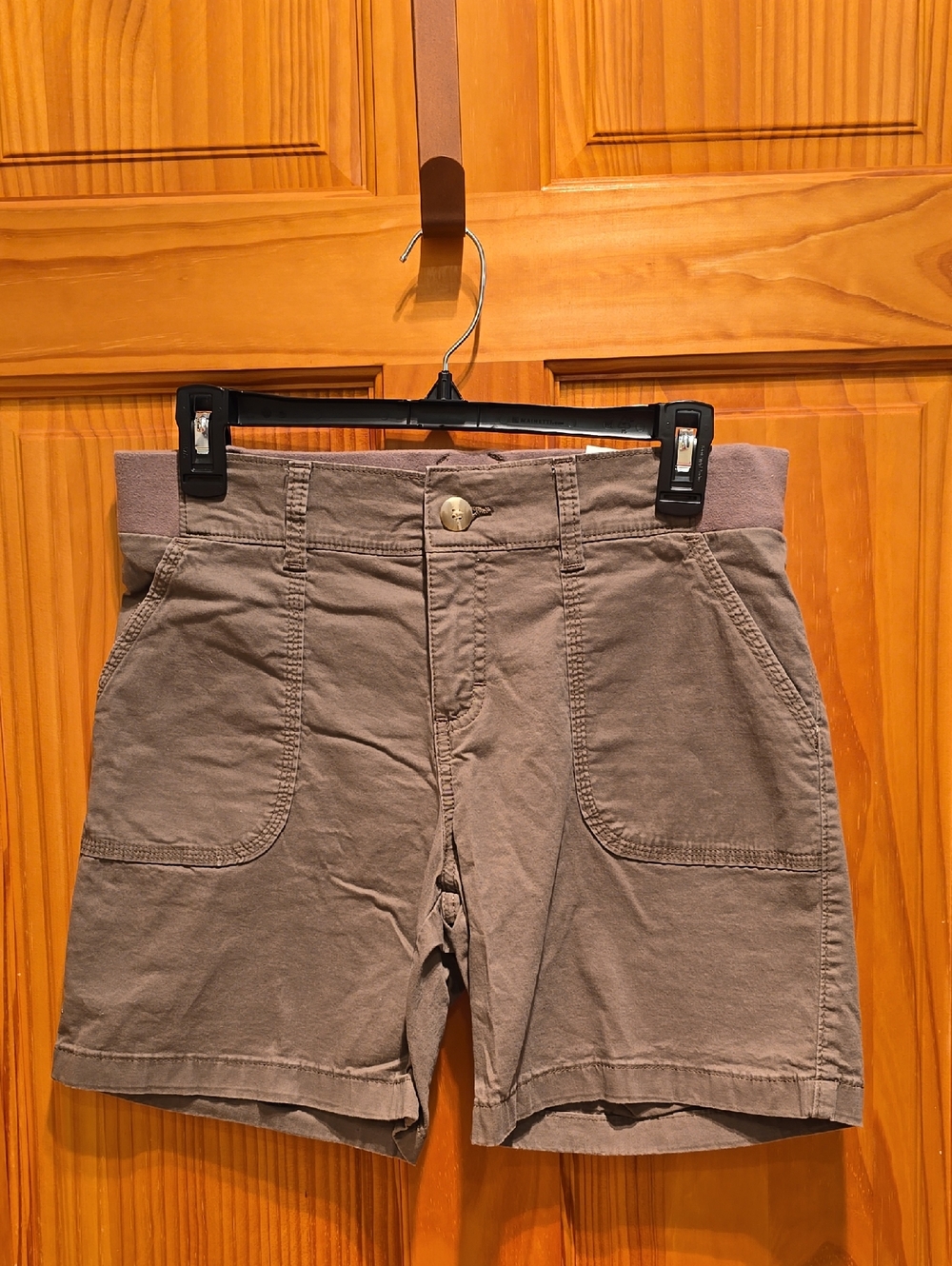 Womens Lee Brown Midrise Riders Shorts